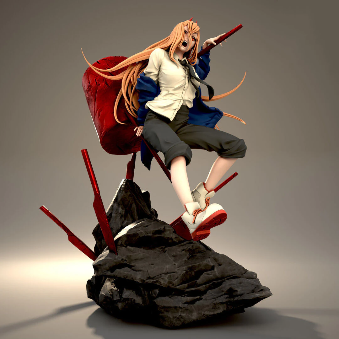 Power from Chainsaw Man 3D Print Model .c4d .max .obj .3ds .fbx .stl .blend 