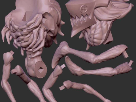 Power and Monster Modelo de Impressão 3D