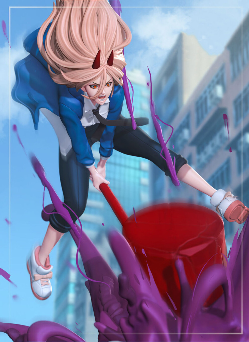 Power - Chainsaw Man 3Dプリントモデル .c4d .max .obj .3ds .fbx .stl .blend