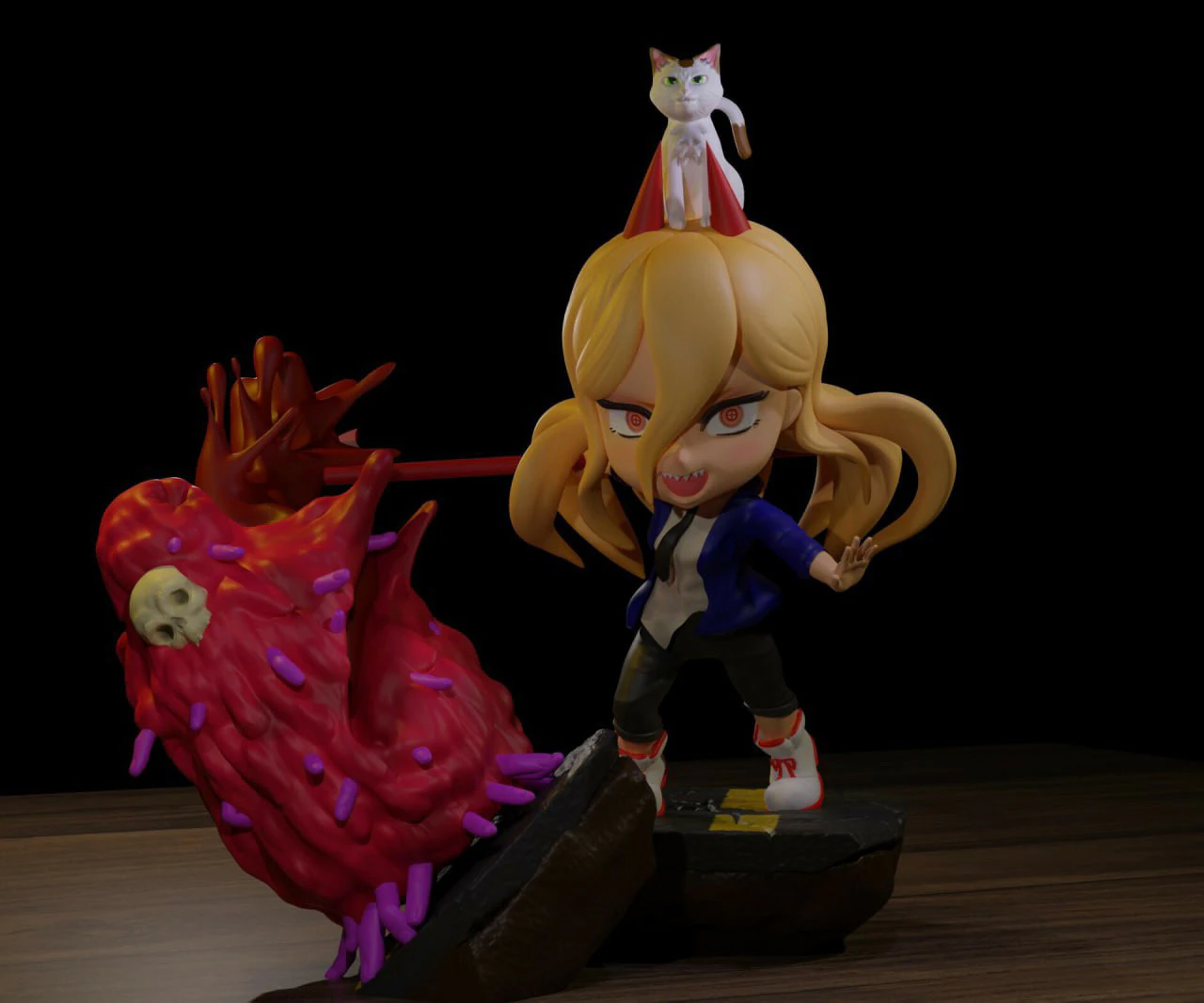 Power Chibi 3D Print Model .c4d .max .obj .3ds .fbx .stl .blend 