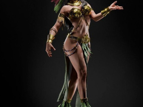 Aztec Godess 3Dプリントモデル