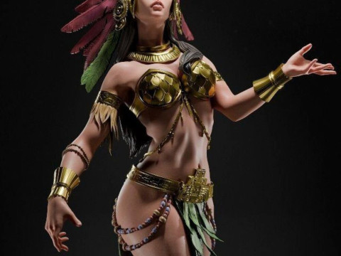 Aztec Godess 3D Принт Модель