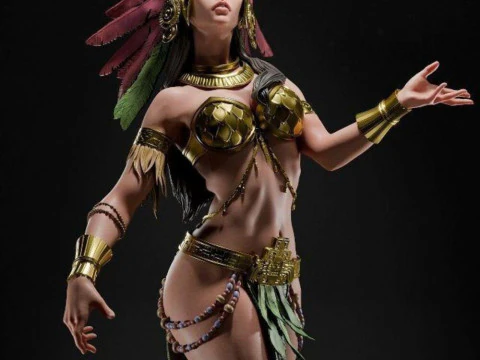 Aztec Godess 3D Print Model