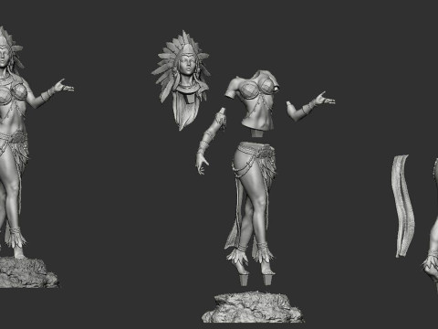Aztec Godess 3D Принт Модель