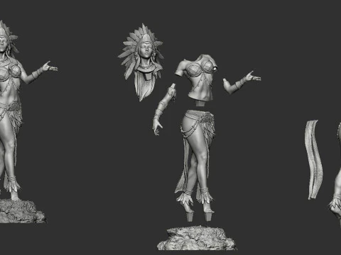 Aztec Godess 3D Print Model