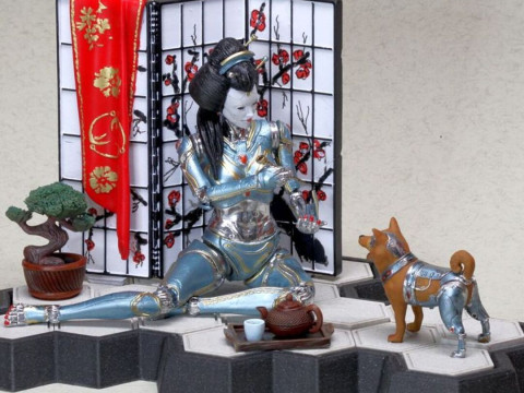 H1N4 The Cyborg Geisha 3D Print Model