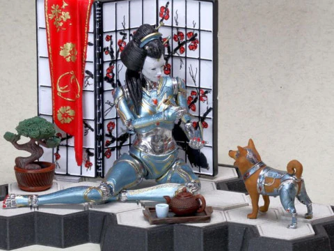 H1N4 The Cyborg Geisha 3D Print Model