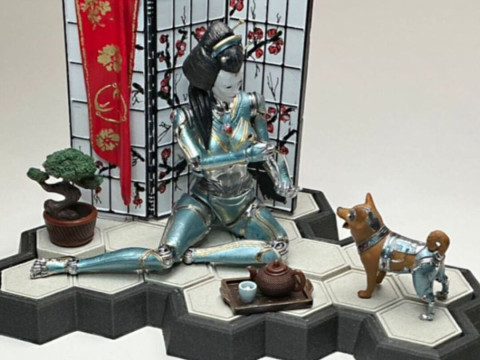 H1N4 The Cyborg Geisha 3D Print Model