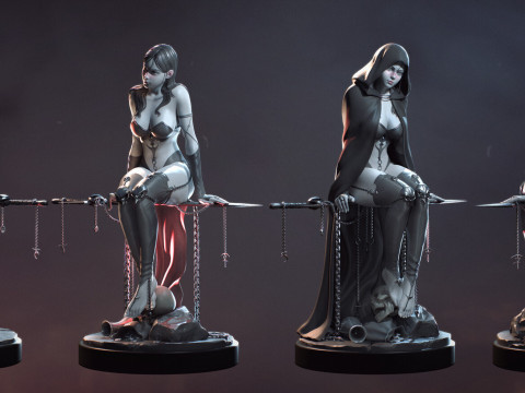 Levitating Necromancer 3D Print Model
