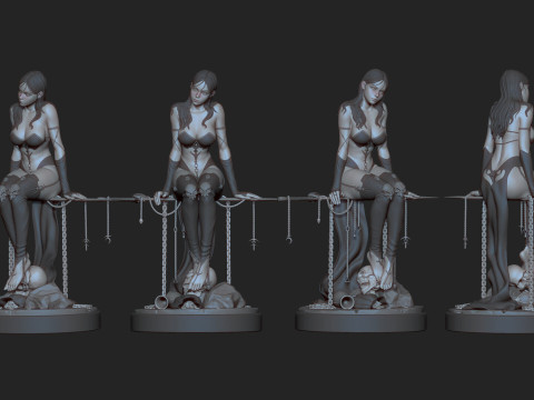 Levitating Necromancer 3D Print Model