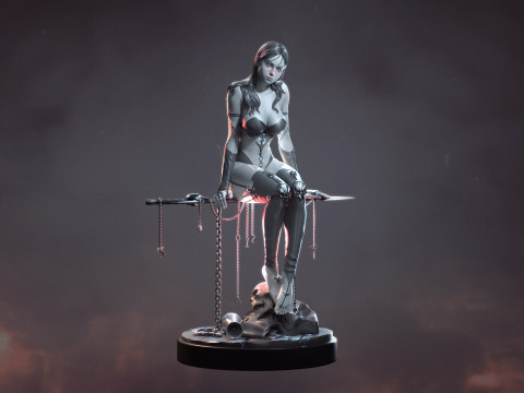 Levitating Necromancer 3D Print Model