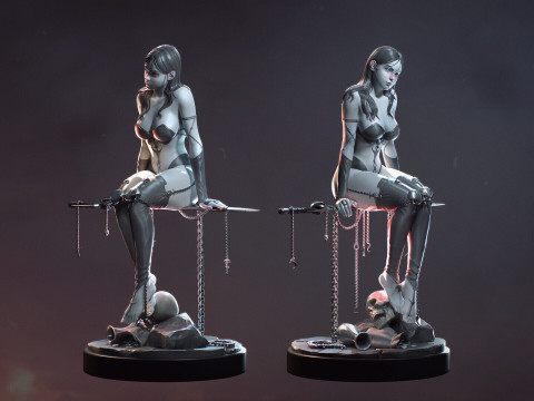 Levitating Necromancer 3D Print Model