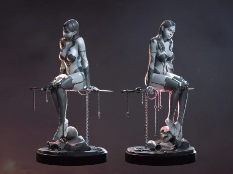 Levitating Necromancer 3D Print Model