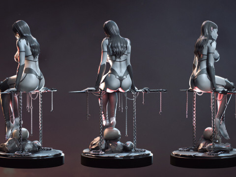 Levitating Necromancer 3D Print Model