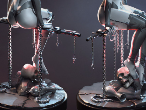 Levitating Necromancer 3D Print Model