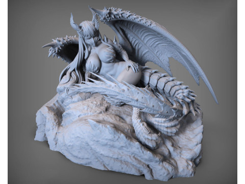 Rathalos Girl Model Cetak 3D