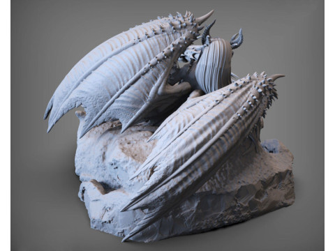 Rathalos Girl Model Cetak 3D