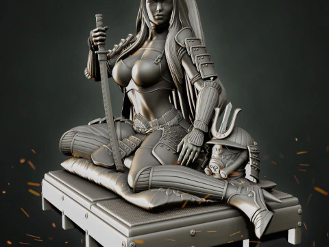 Stormtrooper Samurai Sitting Pose 3D Print Model