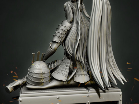 Stormtrooper Samurai Sitting Pose 3D Print Model