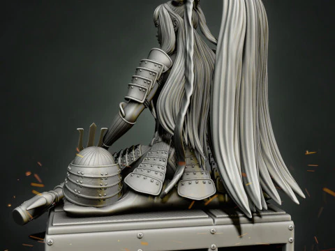 Stormtrooper Samurai Sitting Pose 3D Print Model
