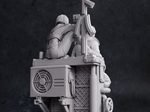 Lucy and David from Cyberpunk Edgerunners 3D Print Model