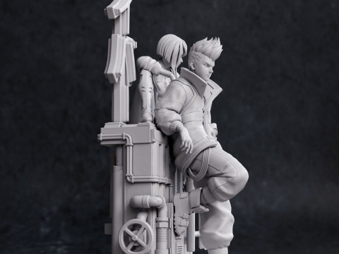 Lucy and David from Cyberpunk Edgerunners 3D Print Model