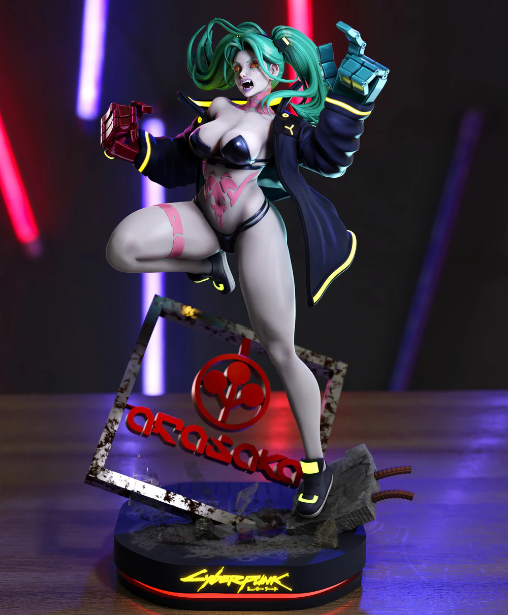 Rebecca Cyberpunk 3D Print Model .c4d .max .obj .3ds .fbx .stl .blend 