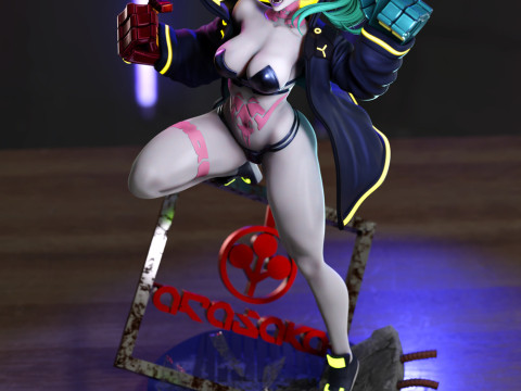 Rebecca Cyberpunk Model Cetak 3D