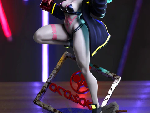 Rebecca Cyberpunk 3D Print Model
