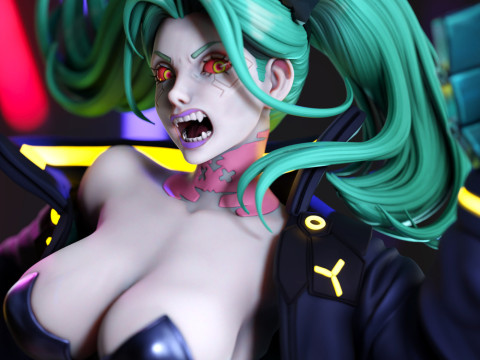 Rebecca Cyberpunk Model Cetak 3D