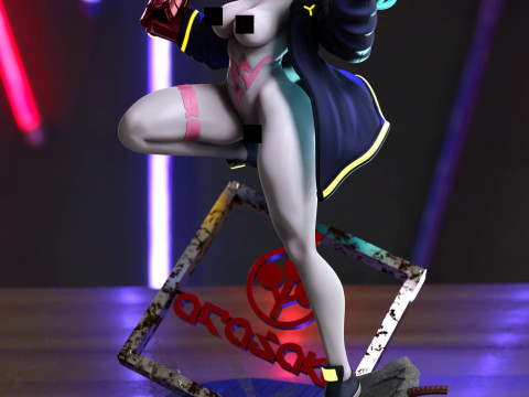 Rebecca Cyberpunk Model Cetak 3D