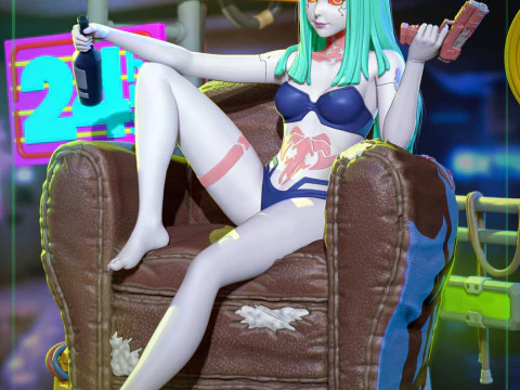 Rebecca Cyberpunk Edgerunners 3D Druckmodell