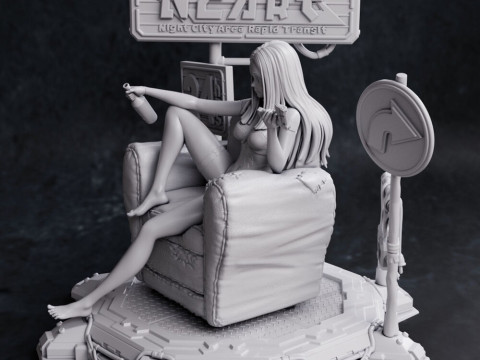 Rebecca Cyberpunk Edgerunners 3D Print Model