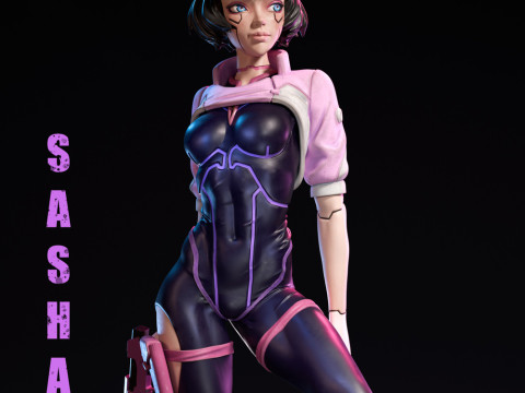Sasha Cyberpunk Edgerunners 3D 打印模型