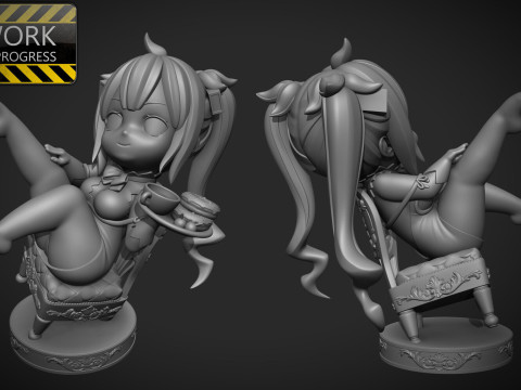 Hestia Chibi Modello di stampa 3D
