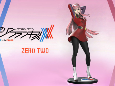 Darling in the Franxx - Zero Two Model Cetak 3D