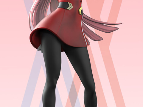 Darling in the Franxx - Zero Two Model Cetak 3D