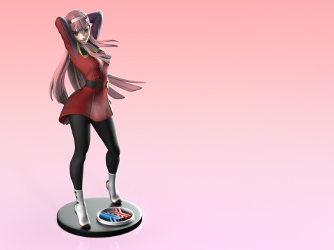 Darling in the Franxx - Zero Two Model Cetak 3D