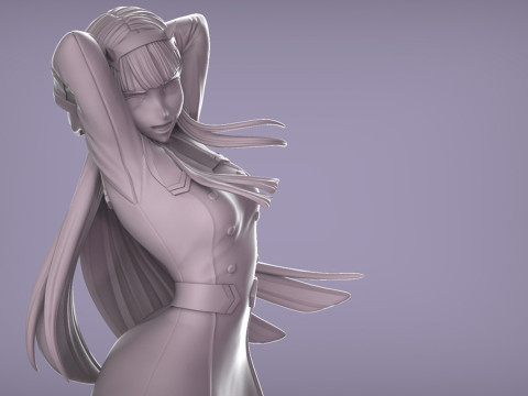 Darling in the Franxx - Zero Two Model Cetak 3D