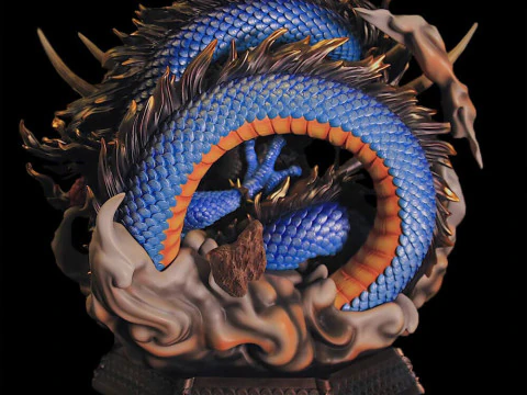 Kaido Emperor and Dragon 3D Print Model