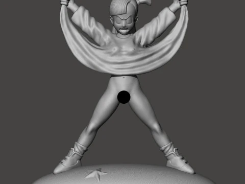 Bulma Flashes Master Roshi 3D Print Model