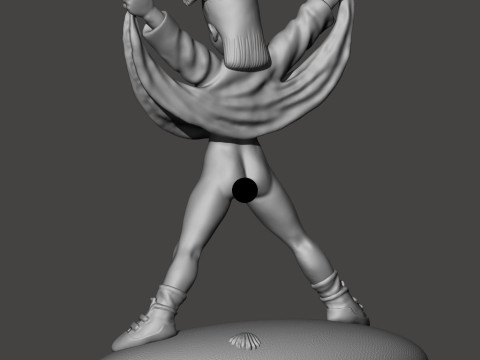 Bulma Flashes Master Roshi 3D 프린트 모델