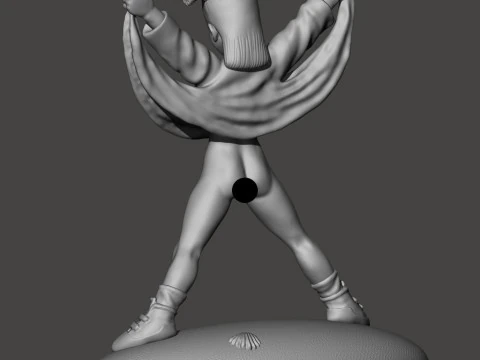 Bulma Flashes Master Roshi 3D Print Model