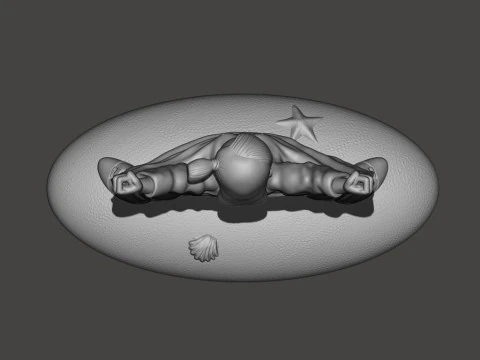 Bulma Flashes Master Roshi 3D Print Model
