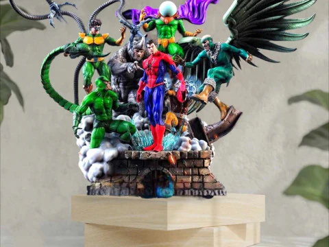 Sinister Six - Spiderman Diorama 3D Print Model