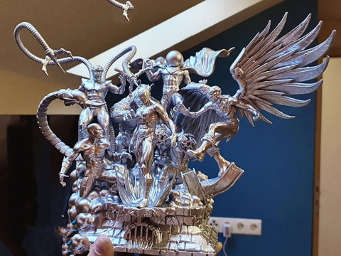 Sinister Six - Spiderman Diorama Model Cetak 3D