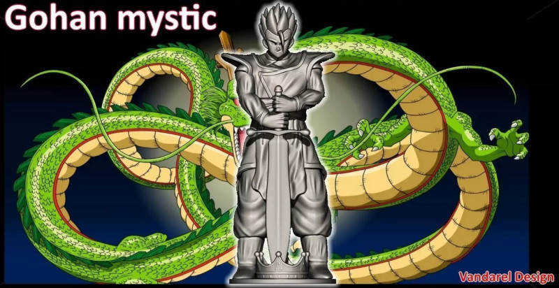 Mystic Gohan 3Dプリントモデル .c4d .max .obj .3ds .fbx .stl .blend 
