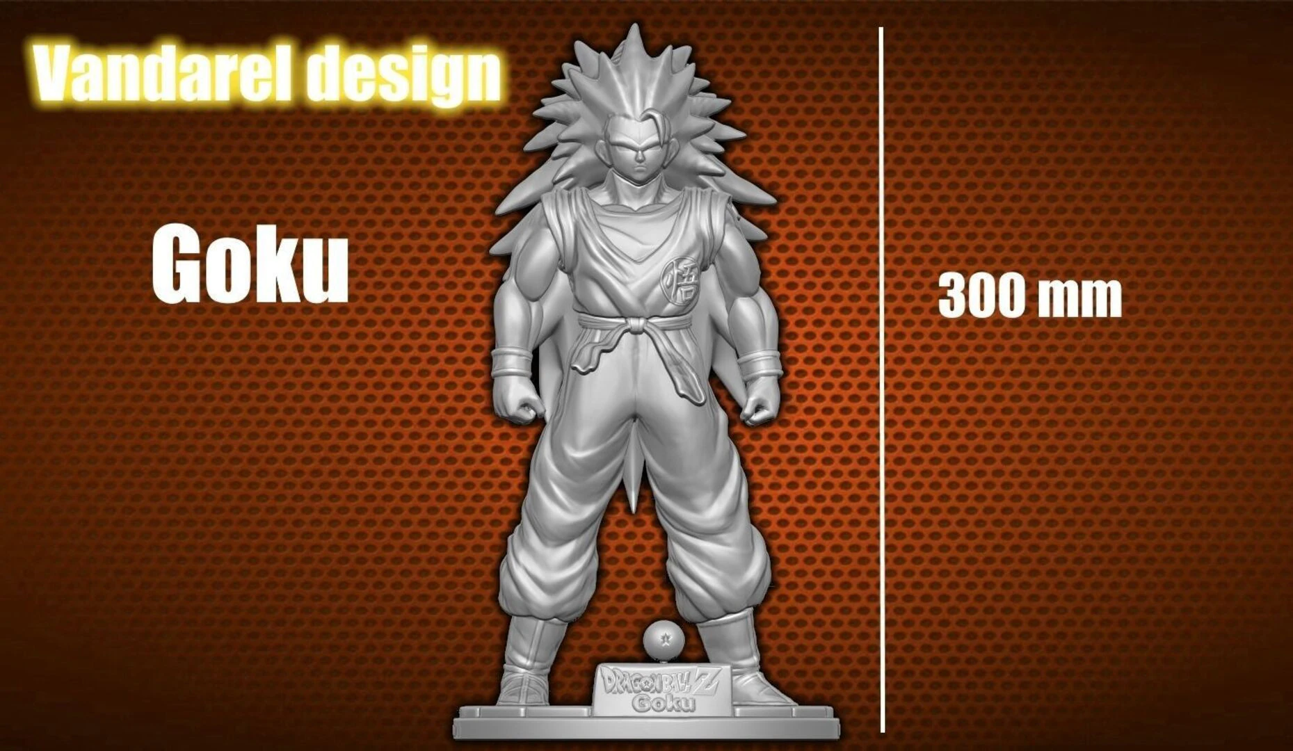 Dragon Ball Z Goku 3D Print Model .c4d .max .obj .3ds .fbx .stl .blend