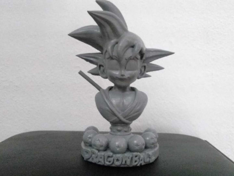 Kid Goku Bust Modèles 3D en vedette