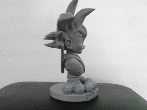 Kid Goku Bust Modèles 3D en vedette